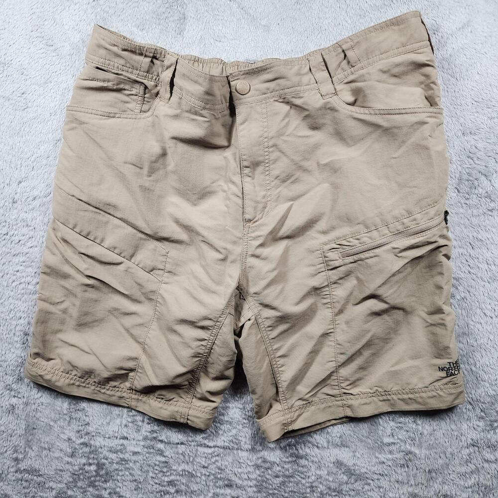 The North Face Shorts Mens XL Beige Nylon Cargo Lightweight Hiking Outdoor